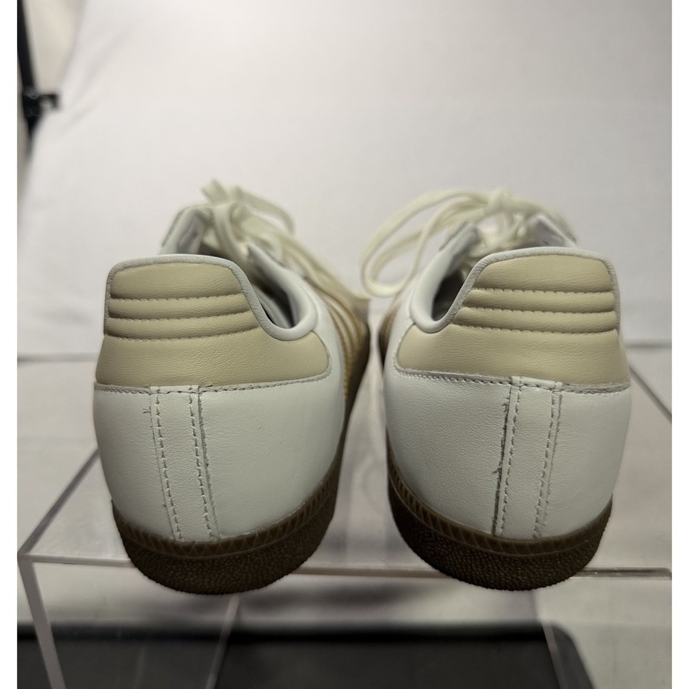 Adudas Samba Leather/Suede White W/Gold Stripes OG Sneakers M8/ W9 - Picture 4 of 7